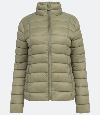 Campera Puffer en Poliamida con Cuello Alto 6