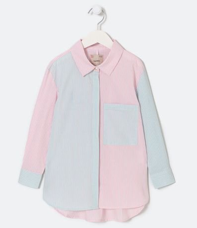 Camisa Infantil con Rayas y Bloques de Color - 5 A 14 años 1