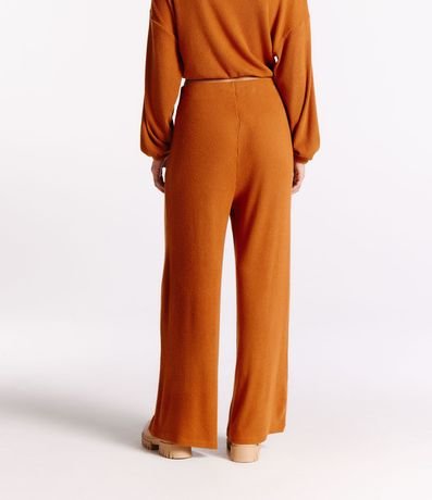 Pantalón Pantalona en Viscosa Acanalada sin Estampado 3