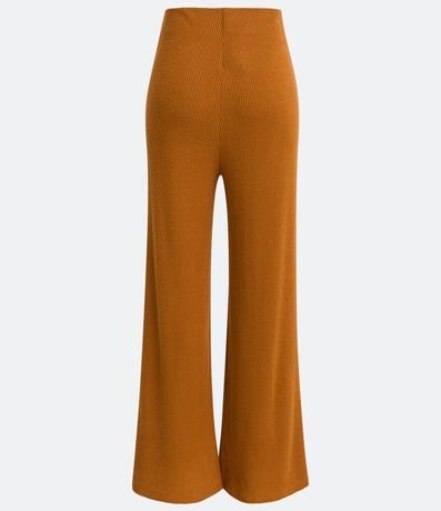 Pantalón Pantalona en Viscosa Acanalada sin Estampado 5