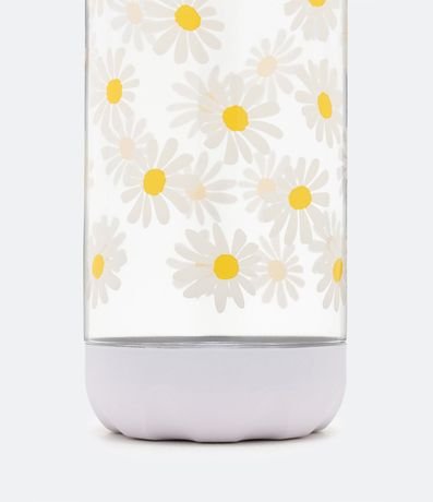 Botella Plástica Transparente con Estampado de Margaritas 1litro 2