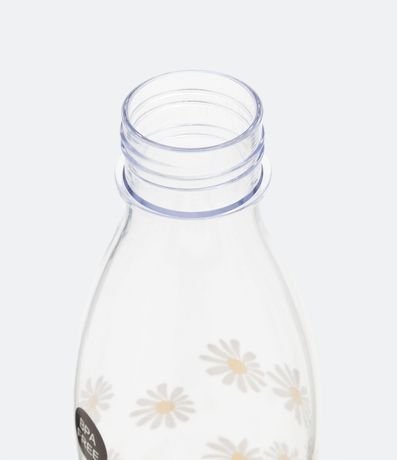 Botella Plástica Transparente con Estampado de Margaritas 1litro 3