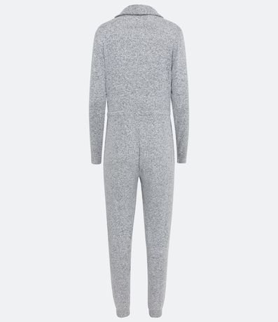 Pijama Mono Largo en Punto con Lazo en la Cintura 5