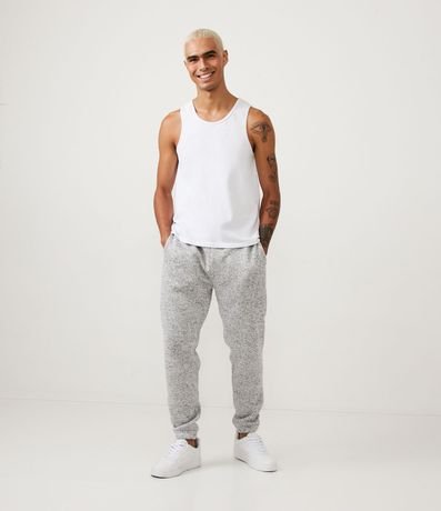 Pantalón con Cintura Elástica Cordón y Barra Ajustada