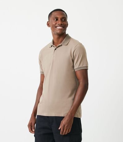 Polo Manga Corta con Cuello Jacquard 1