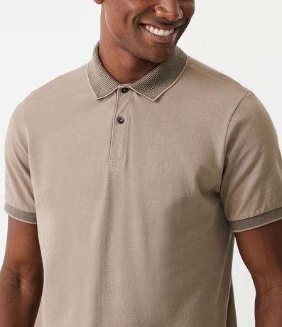 Polo Manga Corta con Cuello Jacquard 4