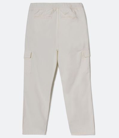 Pantalón Cargo en Sarga con Cintura Elástica 7
