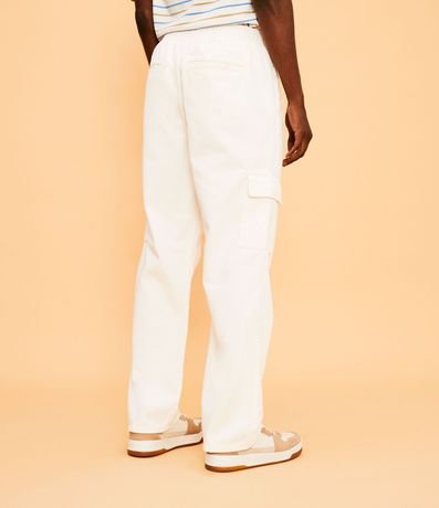 Pantalón Cargo en Sarga con Cintura Elástica 3