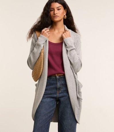 Cardigan Alargado de Punto