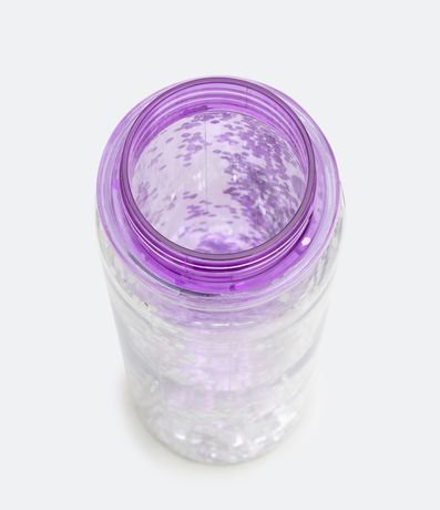 Botella Plástica con Pajita Reutilizble y Detalle de Purpurina 500ml 2