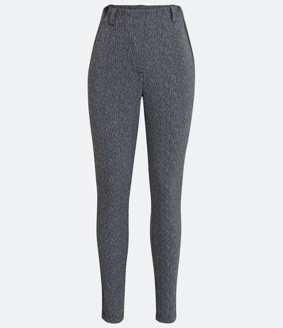 Pantalón Legging en Jacquard con Detalle en Material Sintético 5