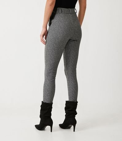 Pantalón Legging en Jacquard con Detalle en Material Sintético 3
