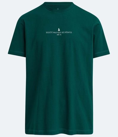 Remera Comfort en Algodón con Estampado Nautique Des Regates 1