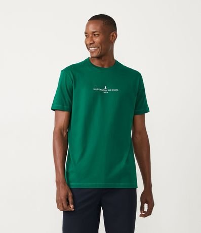 Remera Comfort en Algodón con Estampado Nautique Des Regates