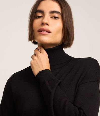 Vestido Midi de Punto con Cuello Alto 6