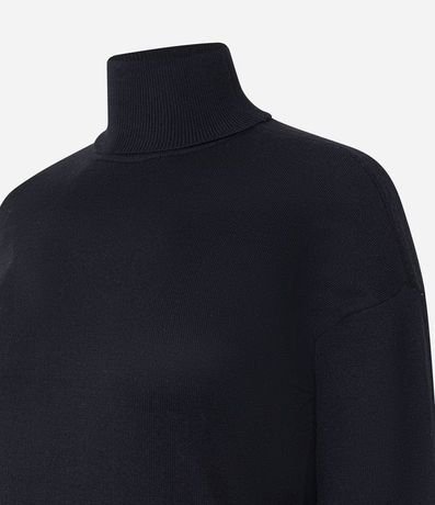 Vestido Midi de Punto con Cuello Alto 8