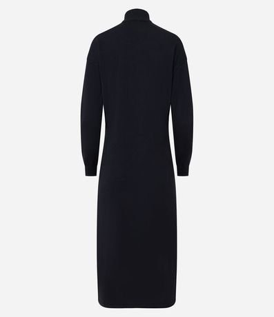 Vestido Midi de Punto con Cuello Alto 9