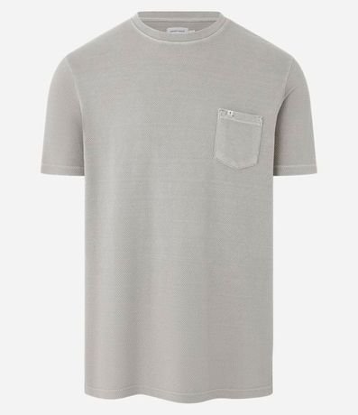 Remera Comfort en Algodón Texturizado con Bolsillo Delantero 5
