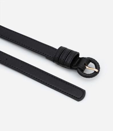 Kit 03 Cinturones Finos Texturizados con Hebilla Forrada 2