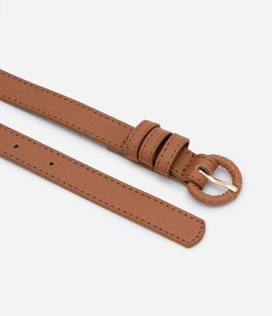 Kit 03 Cinturones Finos Texturizados con Hebilla Forrada 3