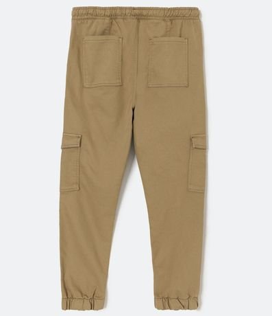 Pantalón Comfort Cargo en Sarga con Bolsillo Utilitario 6