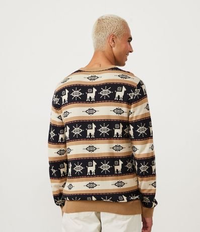 Suéter en Algodón con Estampado de Llamas 3