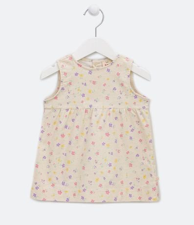 Vestido Infantil Floral con Body Cuello Muñeca - Talle 0 a 18 meses 5