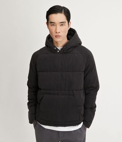 Buzo Puffer con Capucha y Bolsillo Canguro 1