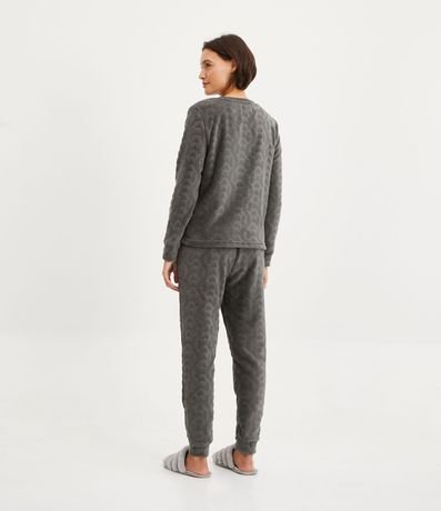 Pijama Largo en Fleece Texturizado 2