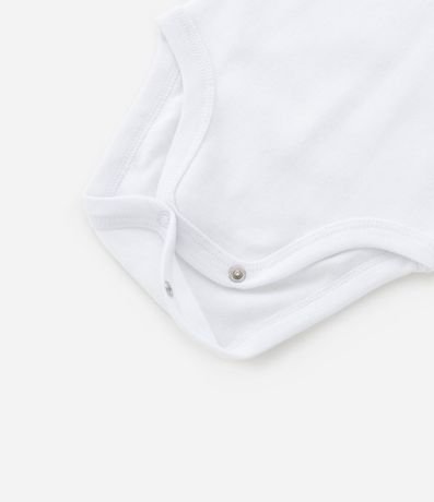 Body Infantil en Suedine con Bordado de Flor y Cuello Muñeca - Talle RN a 24 meses 3