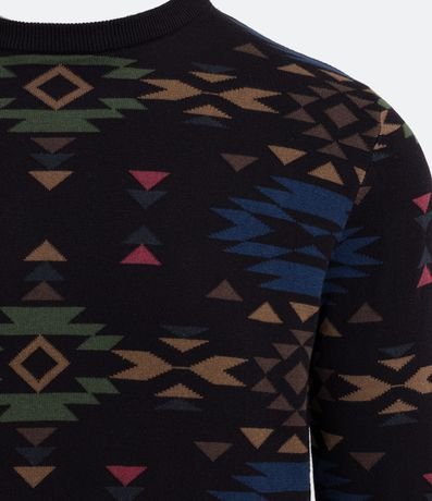 Suéter en Algodón con Estampados Geométricas 7