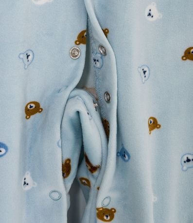 Mono Infantil en Plush Estampado Caritas de Oso con Pies - Talle RN a 24 meses 4