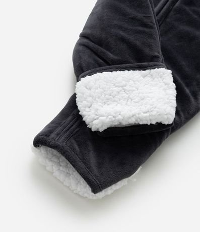 Mono Infantil en Plush Forro con Pelo y Capucha con Orejitas - Talle RN al 18 meses 4