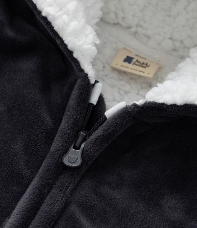 Mono Infantil en Plush Forro con Pelo y Capucha con Orejitas - Talle RN al 18 meses 5