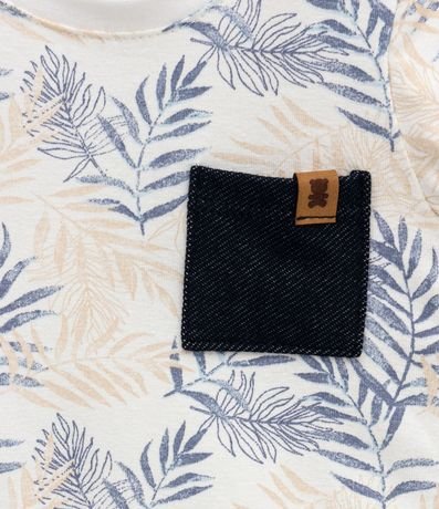 Conjunto Infantil Estampado Follaje con Pequeño Bolsillo - Talle 3 a 24 meses 3