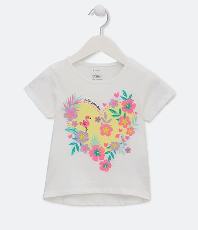 Blusa Infantil Estampado Corazón con Flores - Talle 1 a 5 años 1