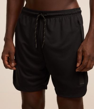 Bermuda Deportiva Texturizada con Cintura Elástica y Bolsillos con Cremallera 3