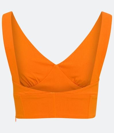 Blusa Cropped sin Mangas en Bengalina con Design Corset 6