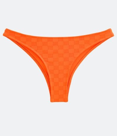 Bikini Bombacha Básica en Poliamida con Estampado Cuadrillé Texturizada 1