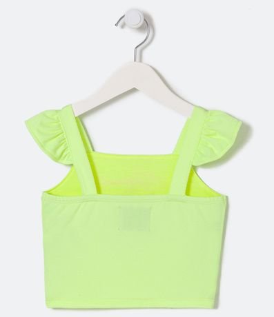 Blusa Musculosa Infantil con Bordado de Flor Tropical - Talle 5 a 14 años 2
