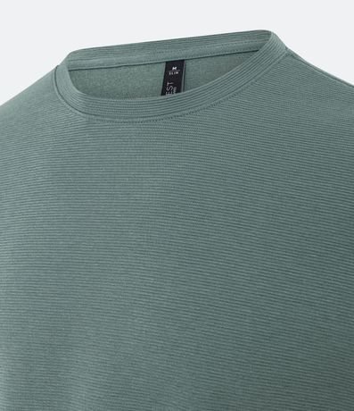 Remera Slim en Algodón con Textura Acanalada 8