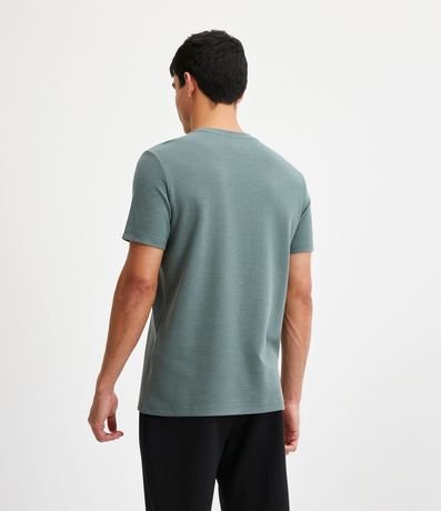 Remera Slim en Algodón con Textura Acanalada 4