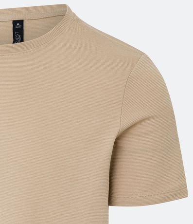 Remera Slim en Algodón con Textura Acanalada 8