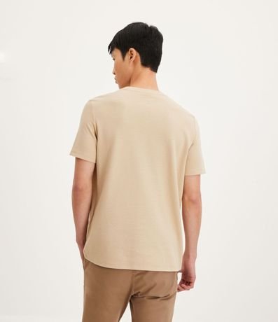 Remera Slim en Algodón con Textura Acanalada 3