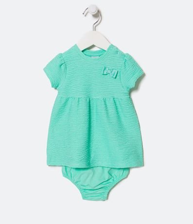 Vestido Infantil Texturizado con Bombacha - Talle 0 a 18 meses 1