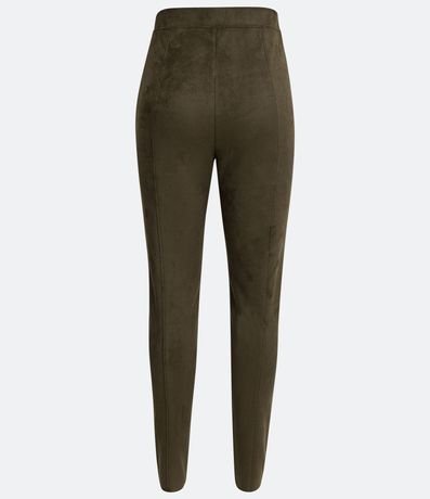 Pantalón Legging en Material Sintético con Recortes Verticales 7