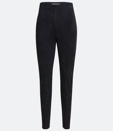 Pantalón Legging en Material Sintético con Recortes Verticales 9