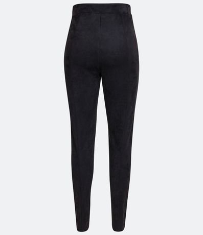 Pantalón Legging en Material Sintético con Recortes Verticales 11