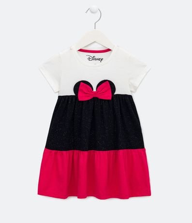Vestido Marias Infantil en Bloque de Color con Orejitas Minnie - Talle 1 a 6 años 1