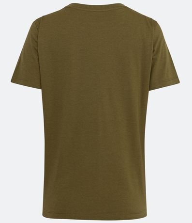 Blusa Alargada Básica en Algodón con Cuello Redondo y Manga Corta 6